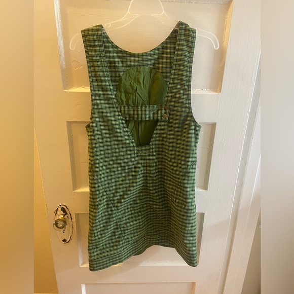 Free People Kai Green Plaid Sleeveless Mini Dress - Picture 6 of 7